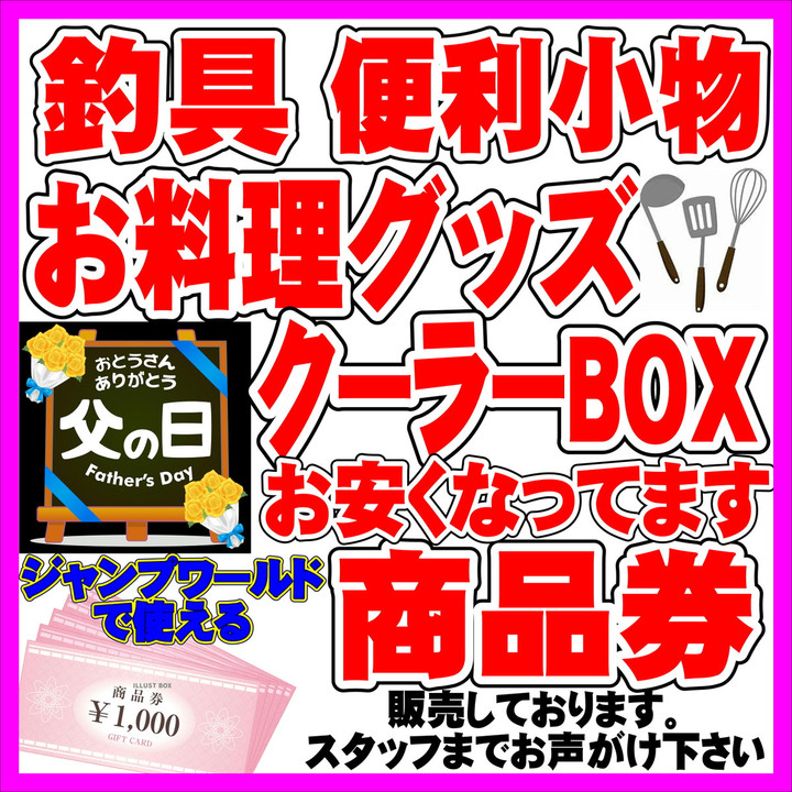 引っ越しの為ジャンク品まとめ売り 釣れるけん！愛媛ブログ ～ジャンプワールド～ : 本日より父の日SALE開催！